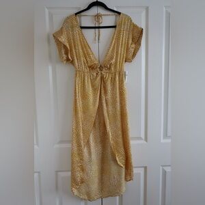 Anthropologie Yellow Swim Coverup